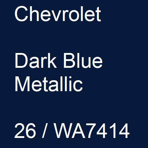 Chevrolet, Dark Blue Metallic, 26 / WA7414.